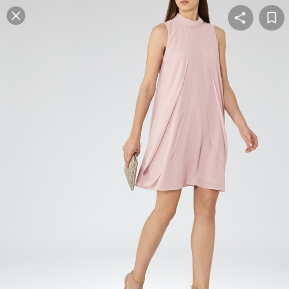 Reiss Dusty Rose Cohen Ruffle Dress - Picture 3 of 16